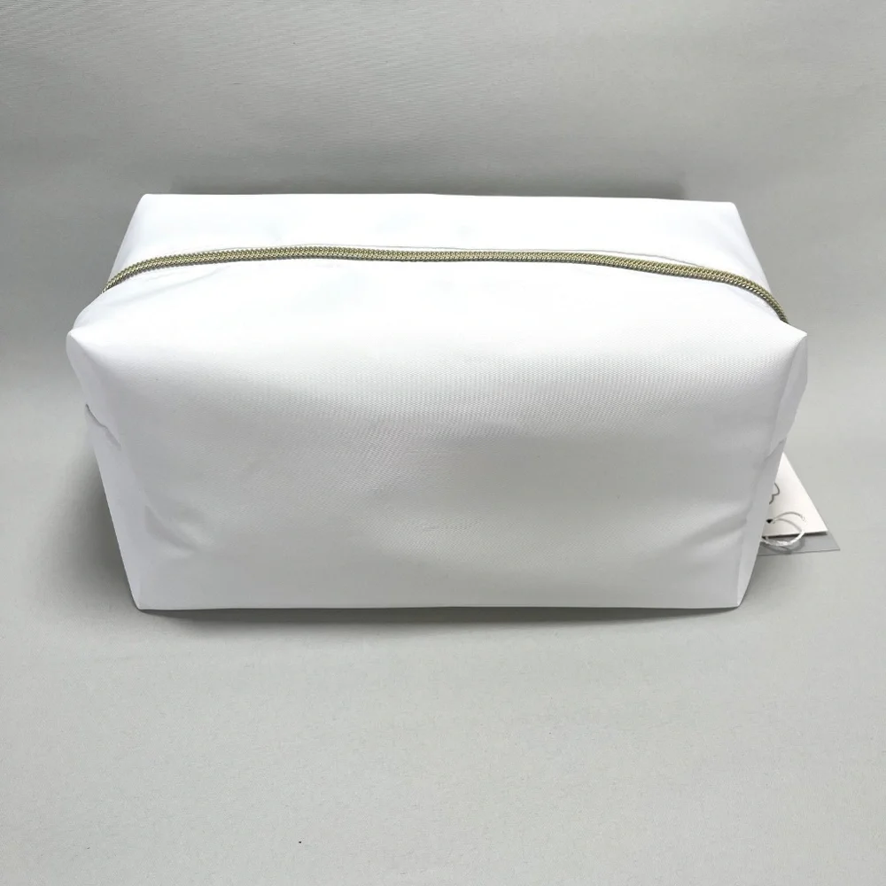 Mud Pie White Sequin Bride Cosmetic Bag